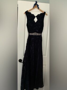 Mother of the Bride/Groom Navy Blue Dress & Purse, sz 8/10